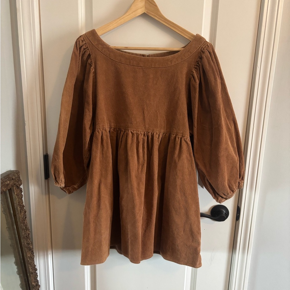 Brown Corduroy Peasant Tunic
